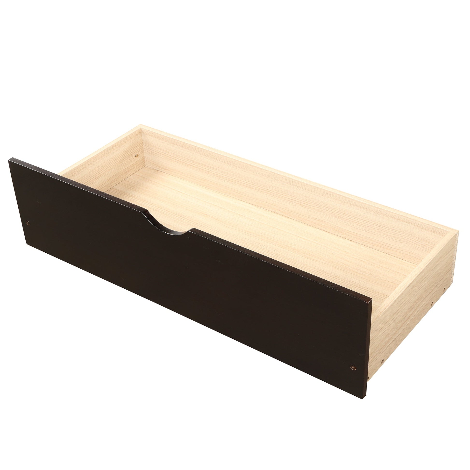 Platform Storage Bed  2 drawers with wheels  Twin Size Frame  Espresso - Korvel