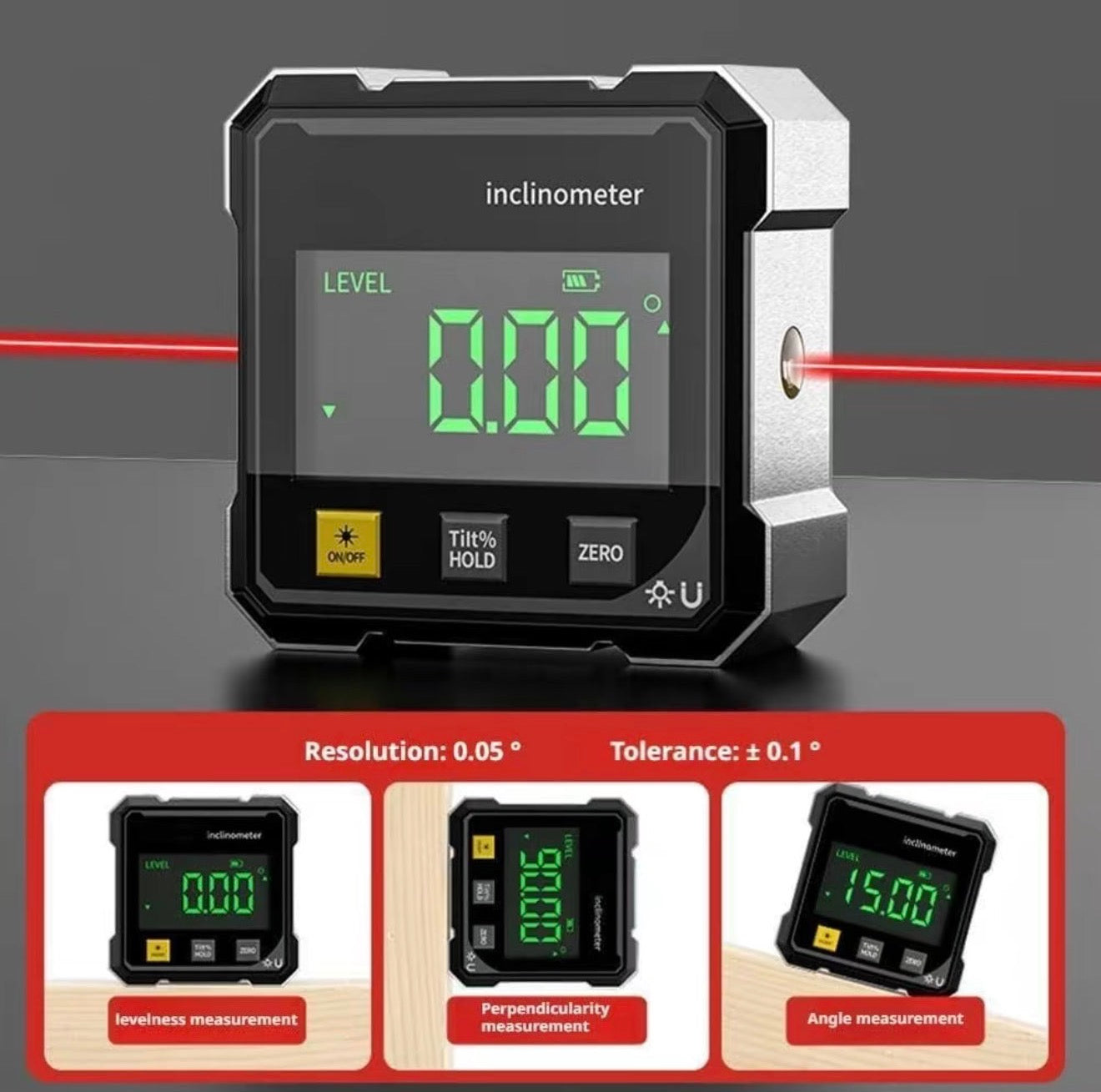 PrecisionBeam Angle Meter for Accurate Measurements
