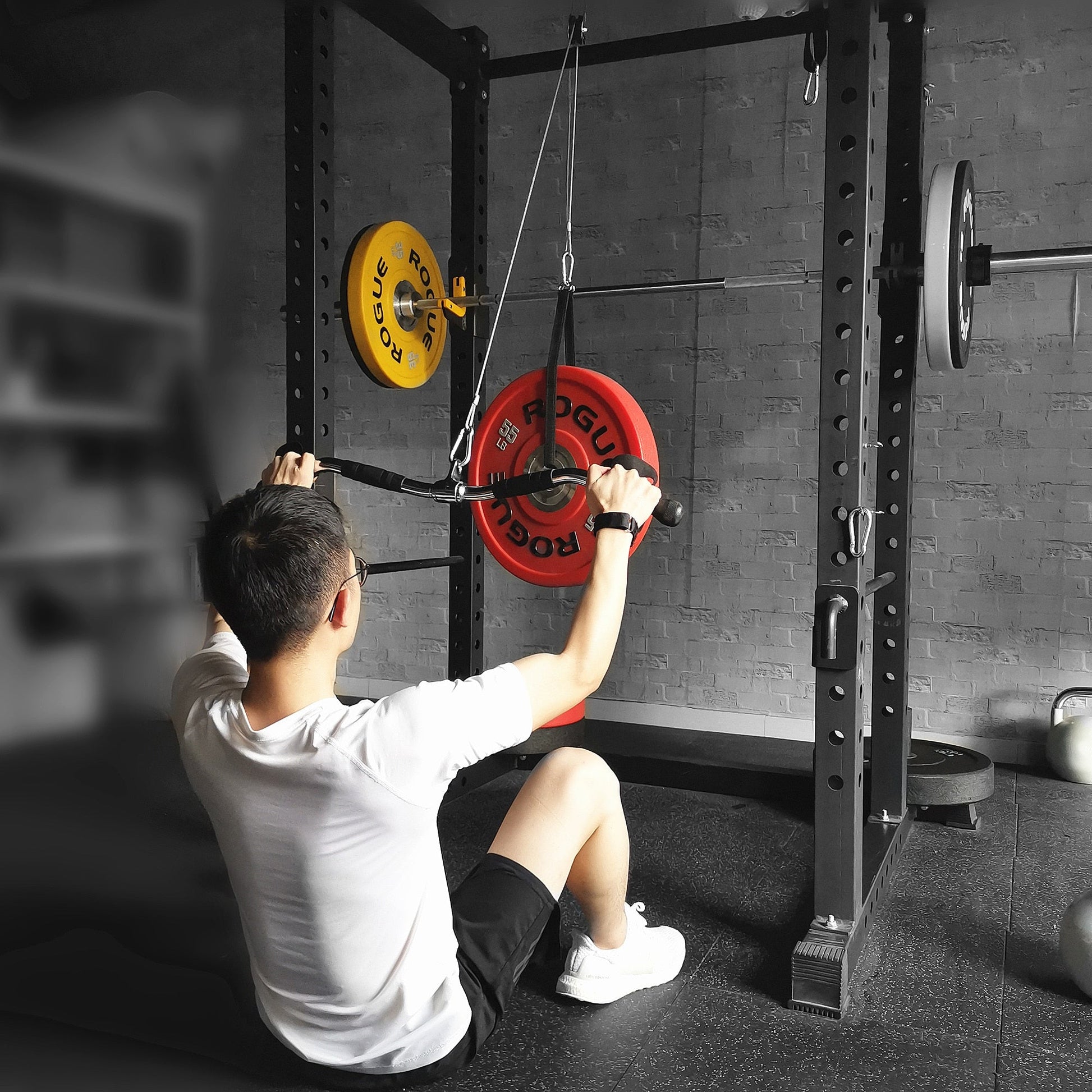 Fitness DIY Pulley Cable Machine Attachment System Arm Biceps Triceps Blaster Hand Strength Trainning Home Gym Workout Equipment - Korvel