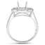 0.48 Carat White Diamond 14K White Gold Semi Mount Engagement Ring