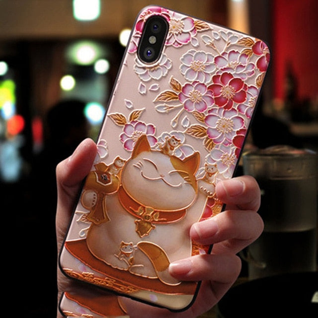 Eqvvol Cute 3D Cartoon Patterned Phone Case for iPhone