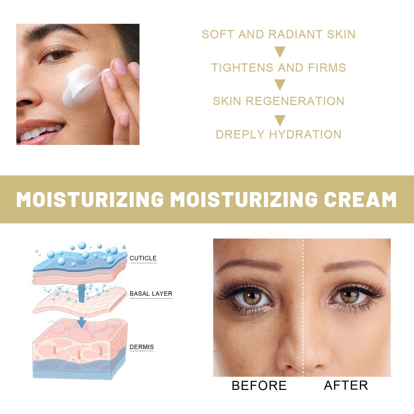 Collagen Cream, Brightening Moisturizing Facial Skin And Smoothing Fine Lines Cream - Korvel