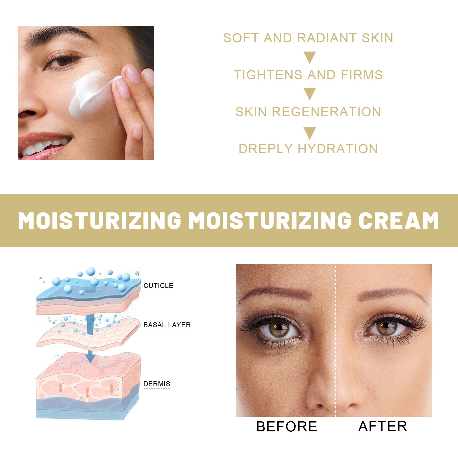Collagen Cream, Brightening Moisturizing Facial Skin And Smoothing Fine Lines Cream - Korvel