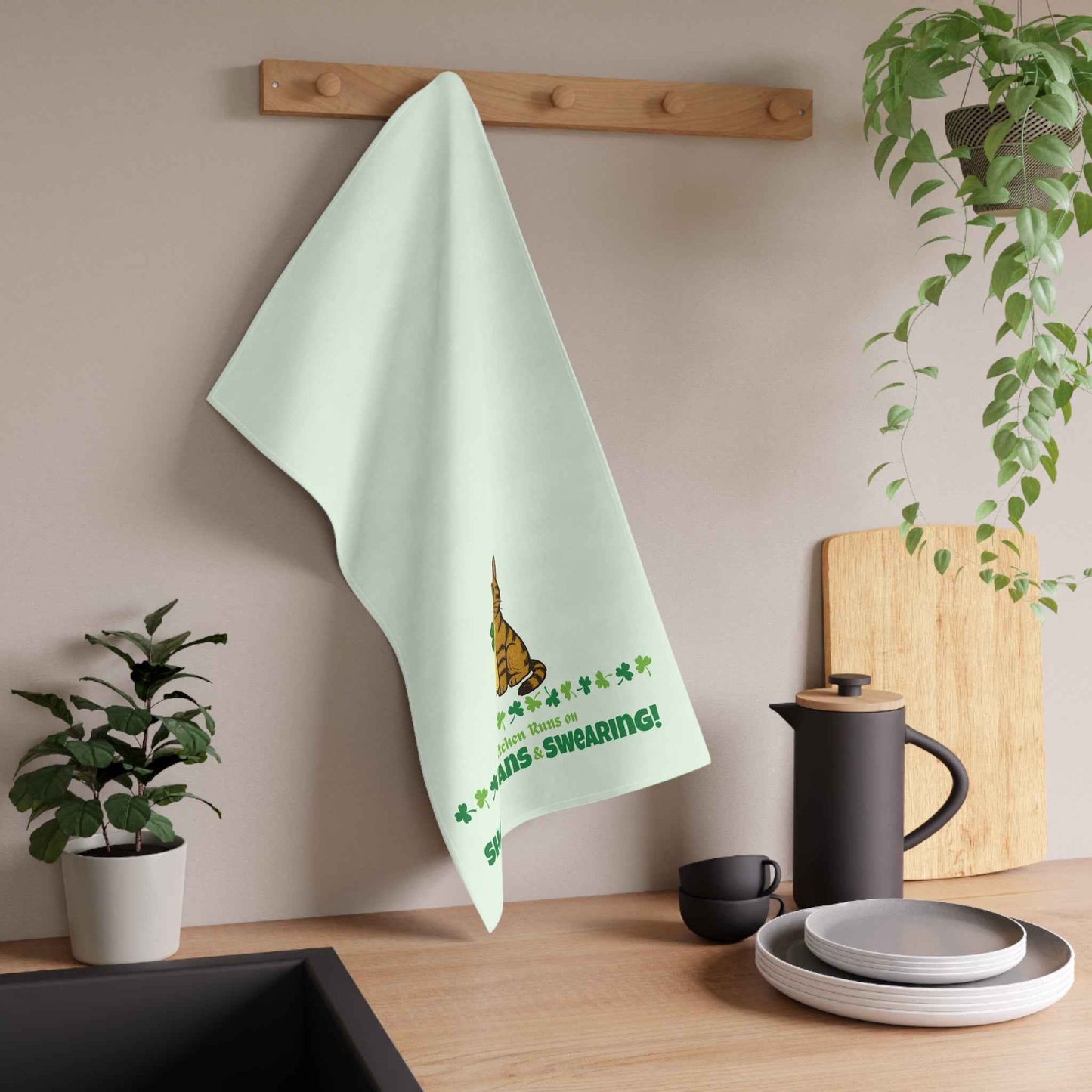 Shenanigans & Swearing Kitchen Towel | St. Patrick’s Day Humor