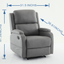 Gray PU Leather Recliner Massage Chair with Adjustable Positions