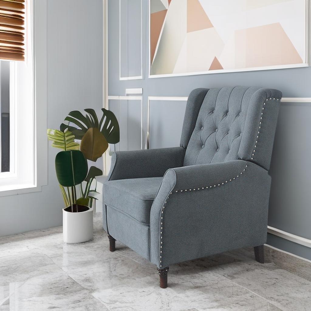 Redde Boo New Design Classic Dark Gray Waterproof Fabric Living Room Pull Button Sofa - Korvel