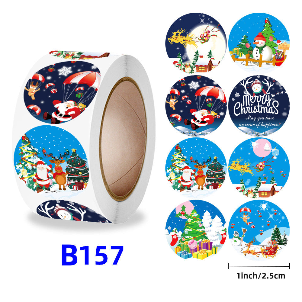 Christmas gift stickers decorative sealing sticker Merry Christmas Reward Self-adhesive labels Children's Day party - Korvel