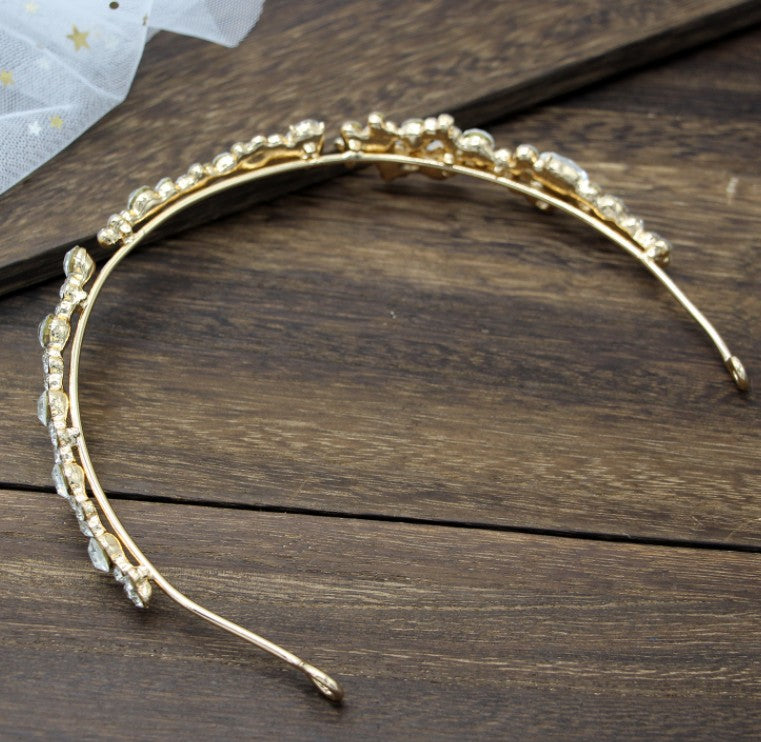 Rhinestone headband diadem wedding dress accessories - Korvel