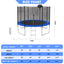 14 FT TRAMPOLINE OUTSIDE SAFETY NET WITH BASKETBALL HOOP - Korvel