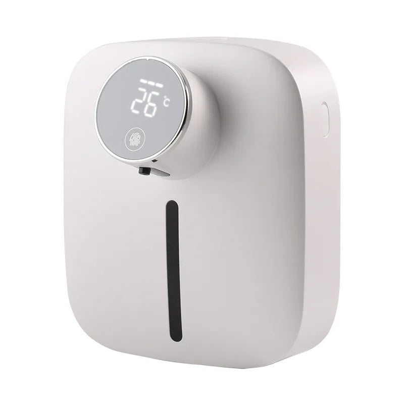 Wall-mounted Automatic Soap Dispenser Multifunctional Infrared Sensor LED Digital Display Touchless Foam USB Rechargeable - Korvel