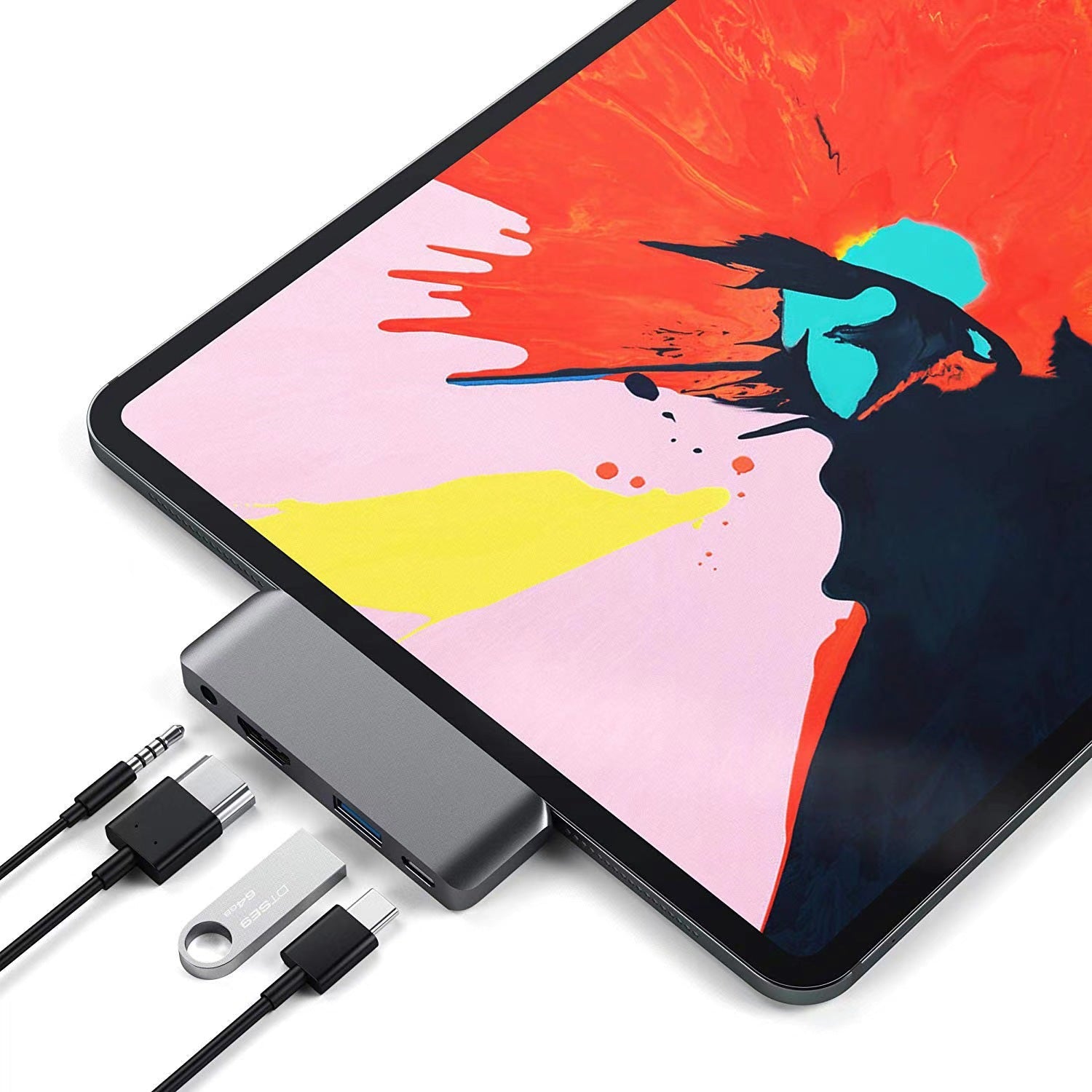Type-c splitter switch game console mobile phone computer HD usb c suitable for ipad four-in-one expansion dock - Korvel