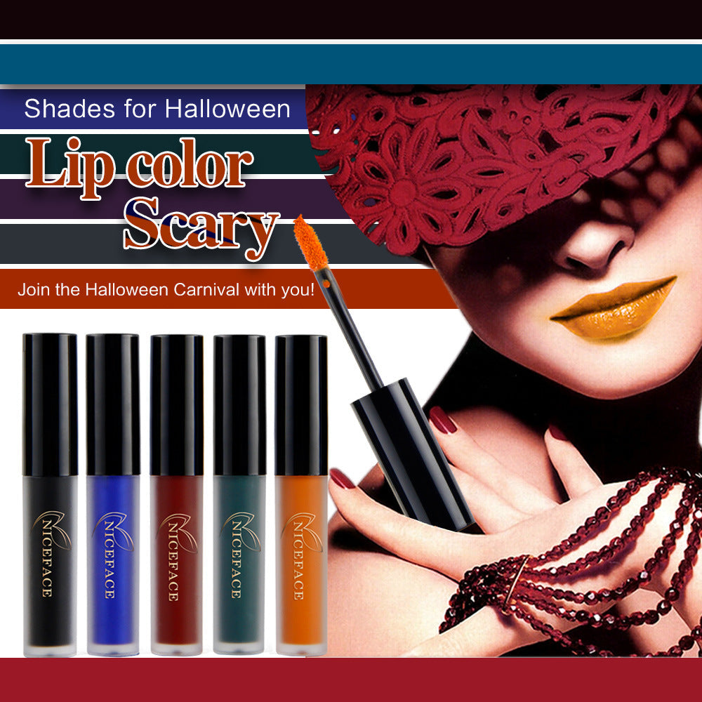 NICEFACE Halloween Wonderful Color Lip Gloss Non-Stick Cup Does Not Fade Liquid Lipstick - Korvel
