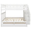 Full over Full Bunk Bed with Two Drawers and Storage White - Korvel