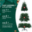 Arbre de Noël en fil mémoire vert PVC de 5 pieds