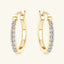 925 Sterling Silver Moissanite Huggie Earrings