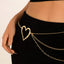 Sweet Cool Ins Exaggerated Big Love Waist Chain Female Personality Metal Thin Chain Body Chain - Korvel