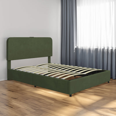 Hydraulic Storage Bed with RGB LED Lights and Bluetooth Speaker