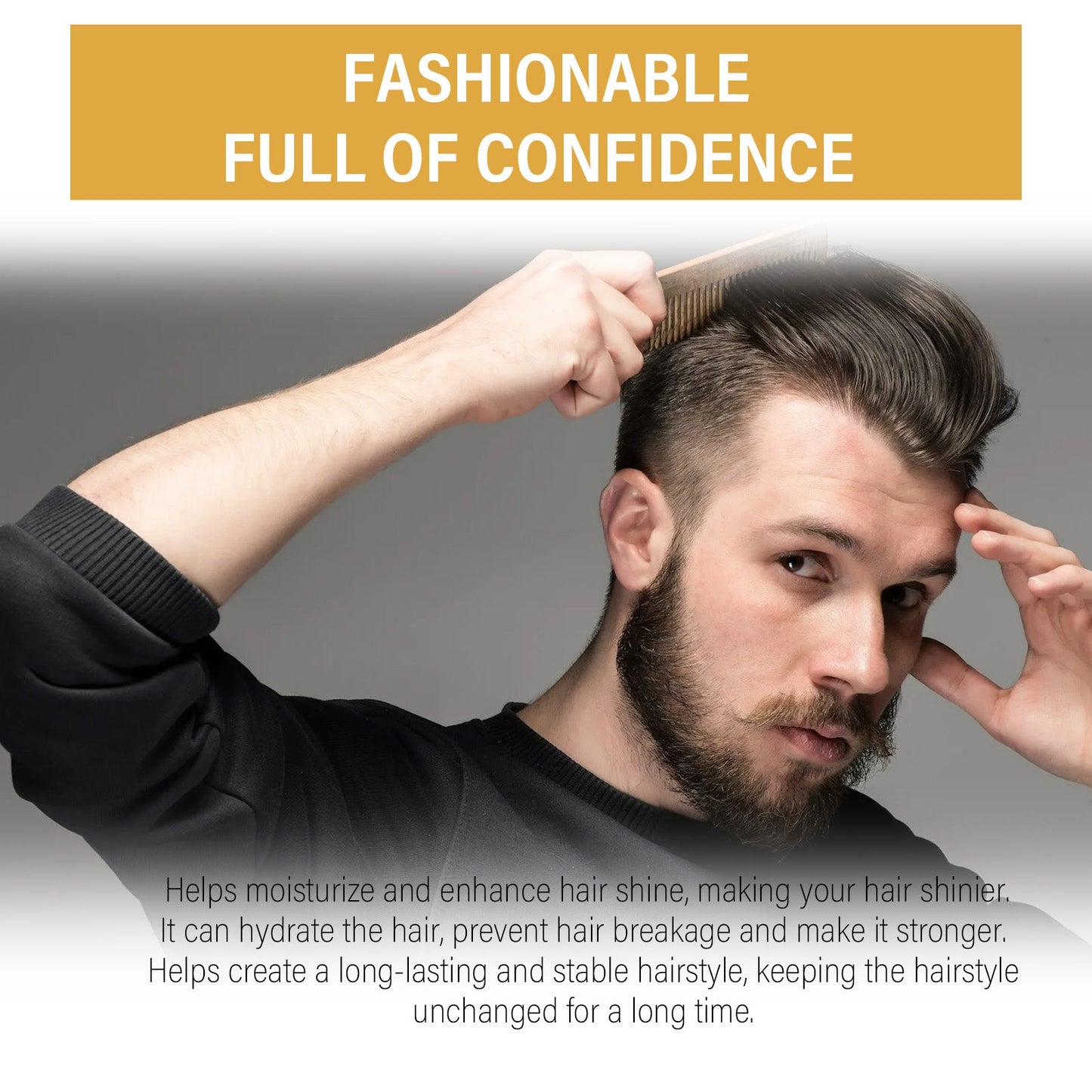 Control Pomade, Broken Hair Care Oil Head Back Head Natural Fluffy Lasting Styling Solid Wax - Korvel