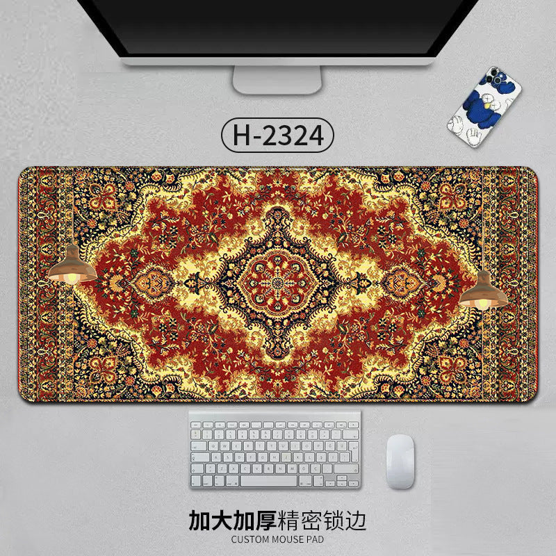 Large Persian Mouse Pad Office Carpet MousePad Natural Rubber Lockedge Anti Slip Desk Mat Laptop Office Game Accessories Pad - Korvel