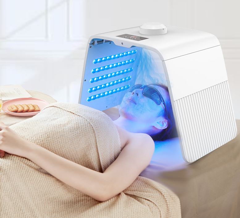Household beauty rejuvenation spectrometer LED7 color light spray foldable photon rejuvenation instrument - Korvel
