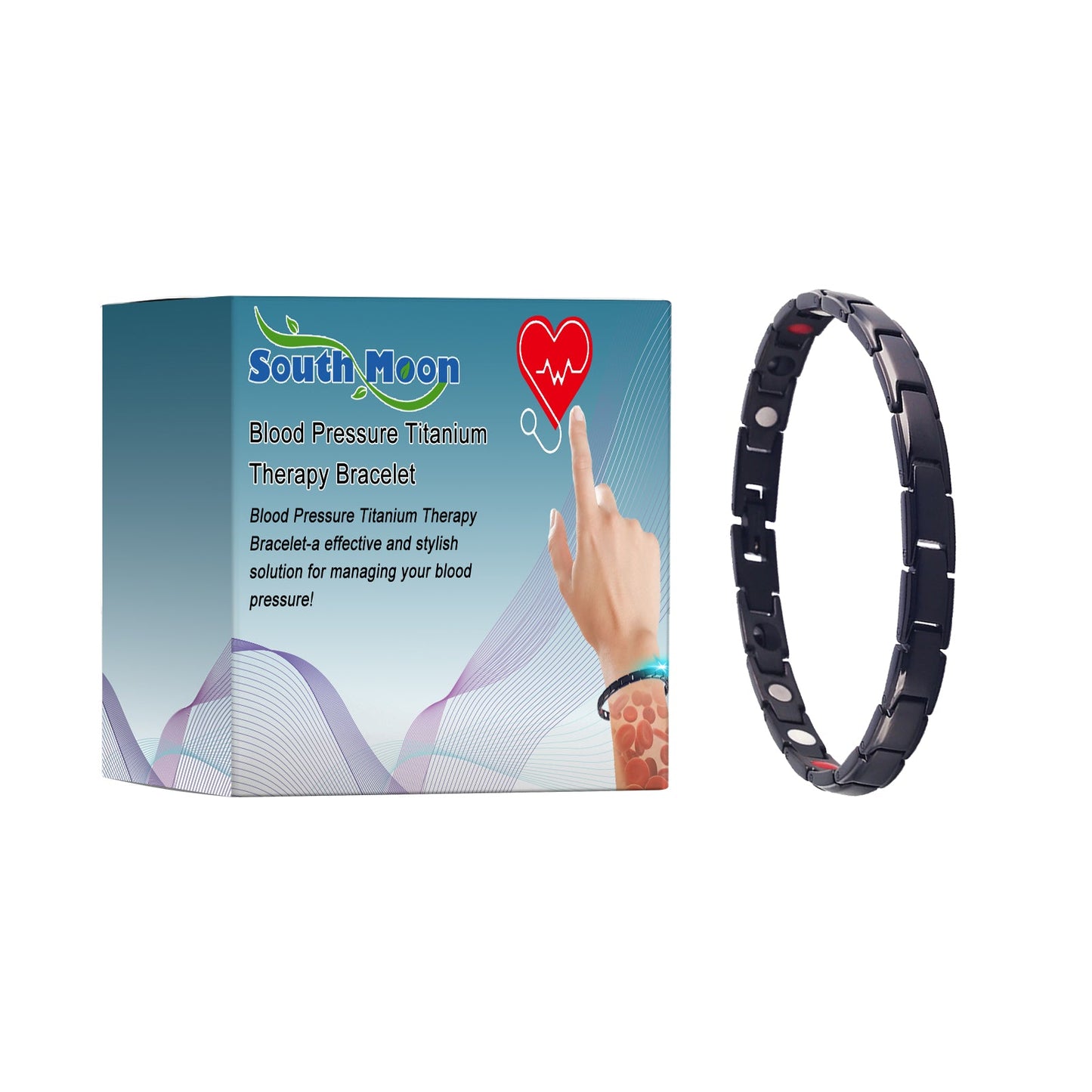 Blood Pressure Titanium Therapy Bracelet, Lightheadedness Relief Body Discomfort Capsule Body Care Bracelet - Korvel