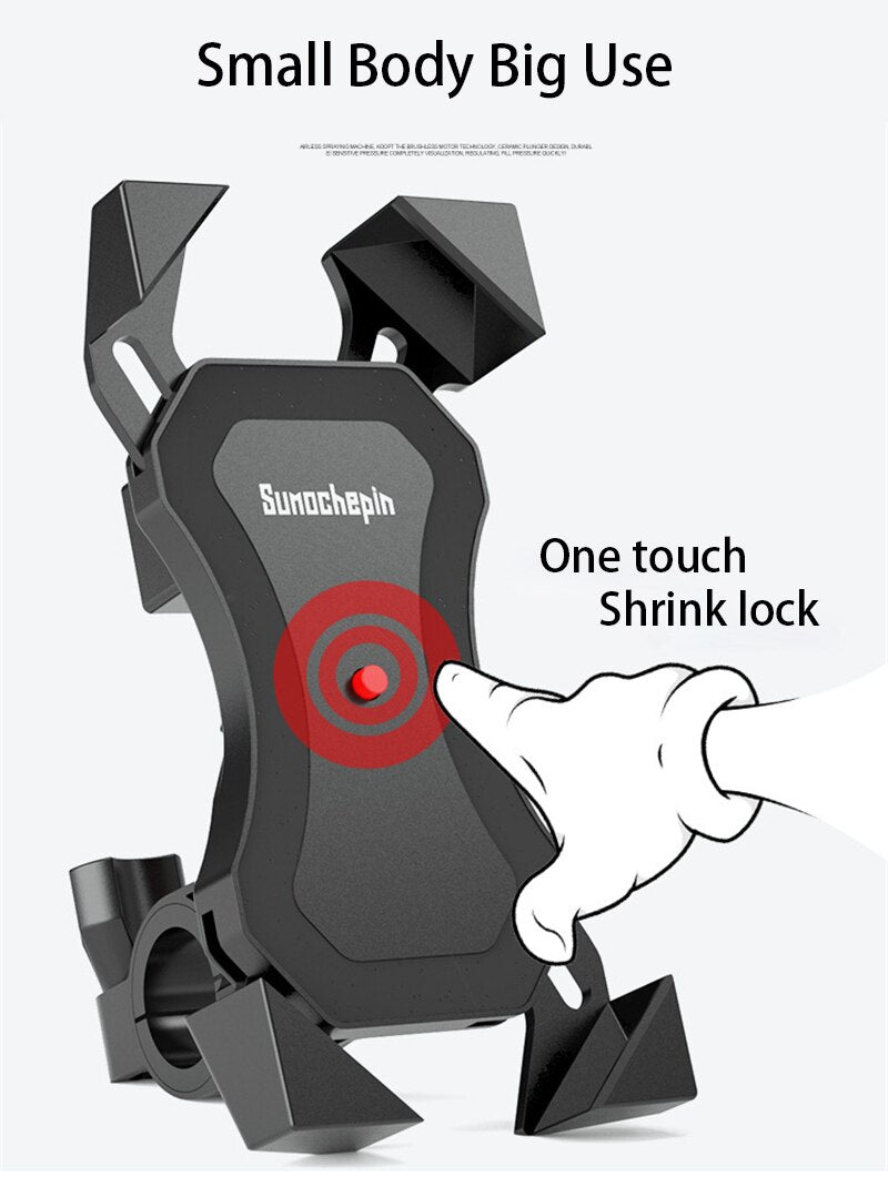 Motorcycle Handlebar Phone Mount for 4-6.5 inch Devices