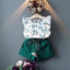 Children's Summer Korean Version Of The Girls' Suit Lace Sleeveless Tops Female Baby Loose Shorts Two-Piece - Korvel