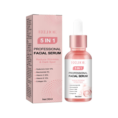 5 In 1 Face Essence Hydrating, Firming, Whitening, Whitening And Anti-Wrinkle Essence For Fine Lines - Korvel