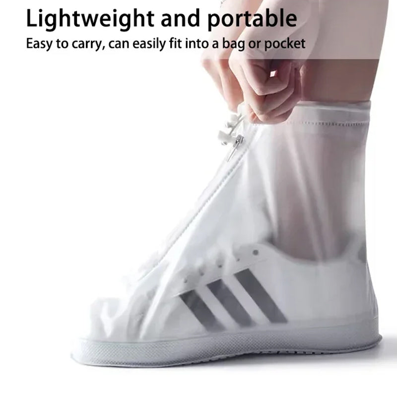 Waterproof, non-slip reusable shoe covers (PVC/silicone sole) – for rain/snow, unisex. - Korvel