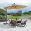 10 FT Solar LED Patio Umbrella with Easy Open Adjustment - Taupe