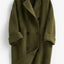 Manteau long slim en laine double face pour femmes