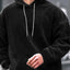 Hoodie en Fleece à Manches Longues avec Cordon de Serrage pour Homme