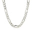 Rhodium Plated Sterling Silver Figaro Chain - 5.5mm
