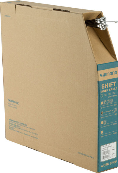 Shimano Optislick Derailleur Cable - 1.2 x 2100mm, Box of 50
