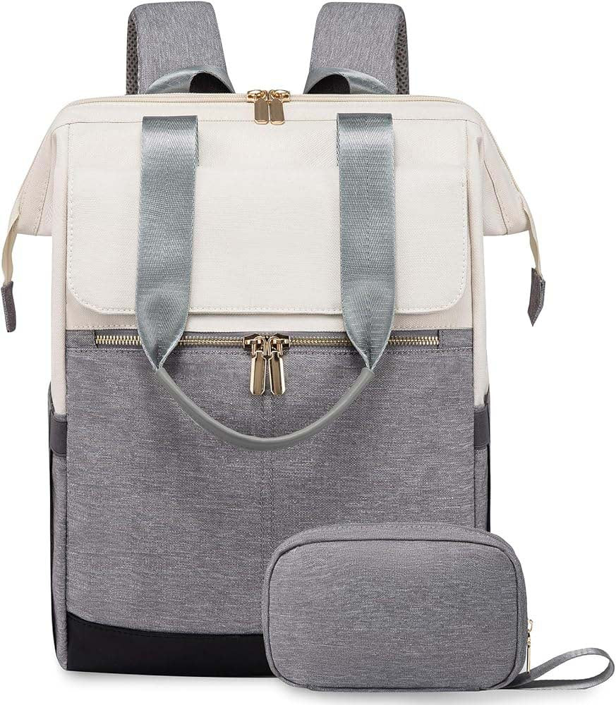 Large Capacity Contrast Color Travel Laptop Backpack