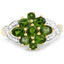 1.26 Carat Genuine Chrome Diopside Sterling Silver Engagement Ring