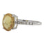 Bague en Citrine Naturelle de 2,20 ct avec Diamants en Or Blanc 14KT