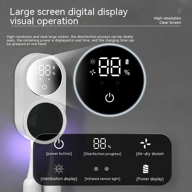 Premium Toothbrush Holder with UV Sanitizer