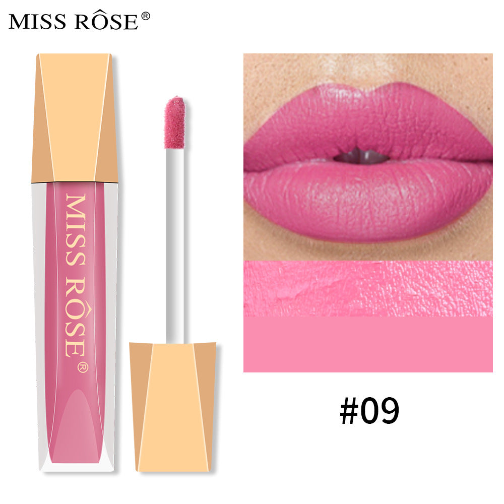 Velvet Matte Pearlescent Lip Gloss - Non-Fading & Non-Stick