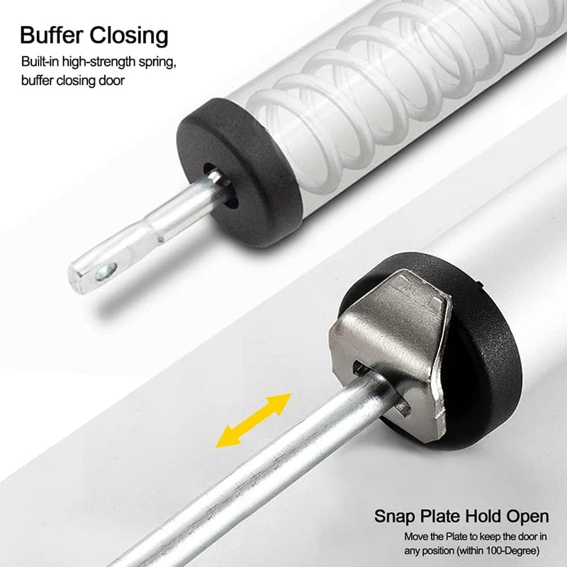 Gas Spring Automatic Door Closer 90 Degrees Within The Positioning Stop Mute Soft Closing Device Adjustable Buffer Force - Korvel
