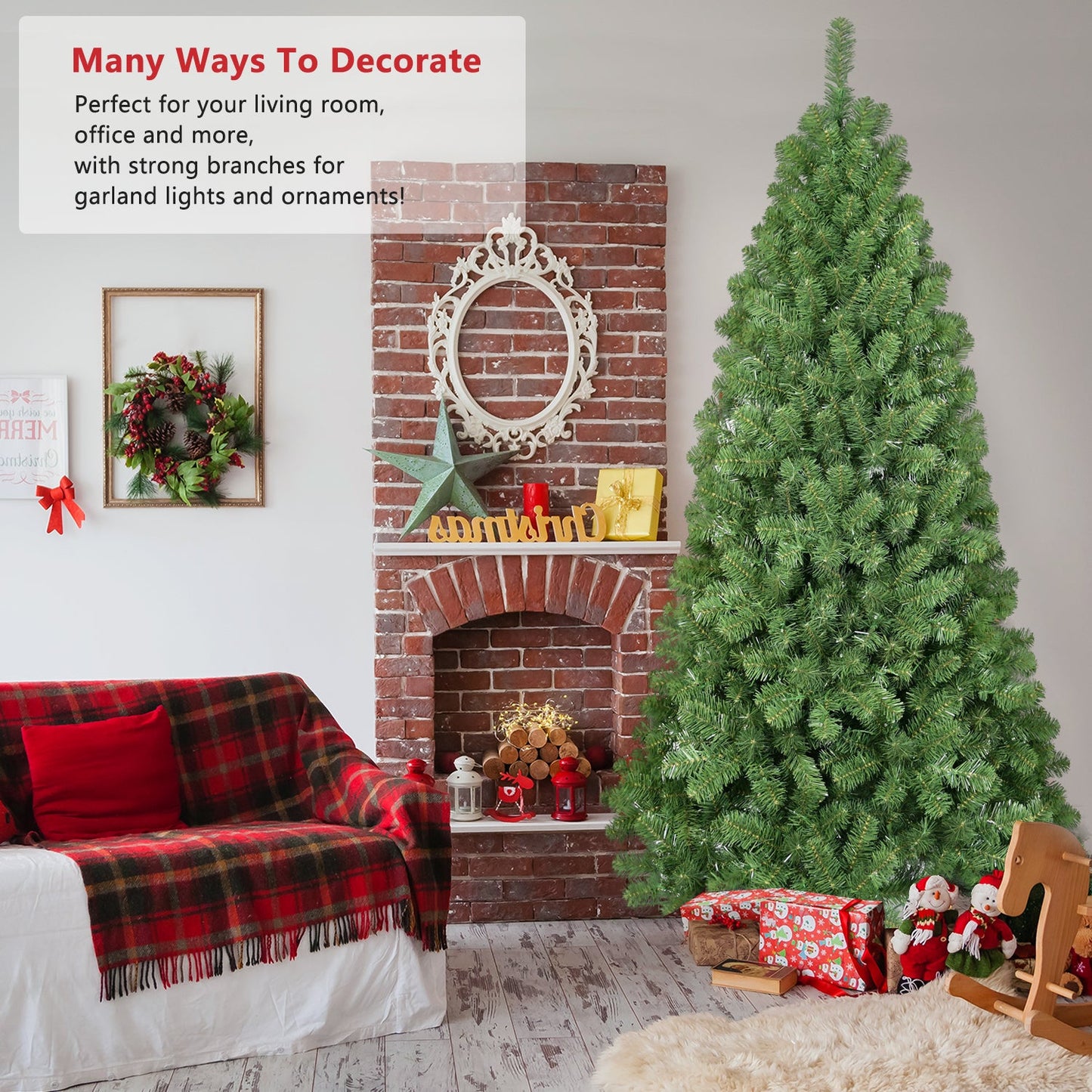 Arbre de Noël en fil mémoire vert PVC de 5 pieds