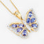 1.75 Carat Genuine Tanzanite & White Zircon Pendant in Sterling Silver