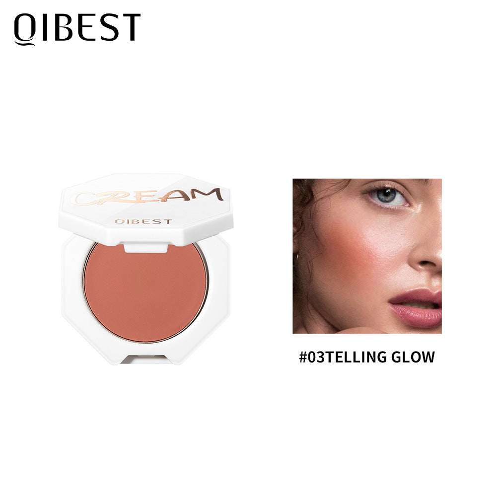 QIBEST Velvet Blush Cream - Crema de Colorete de Acabado Natural