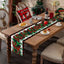 New red and black checkered table flag Christmas red fruit printed tablecloth TV cabinet decoration tablecloth home fabric - Korvel