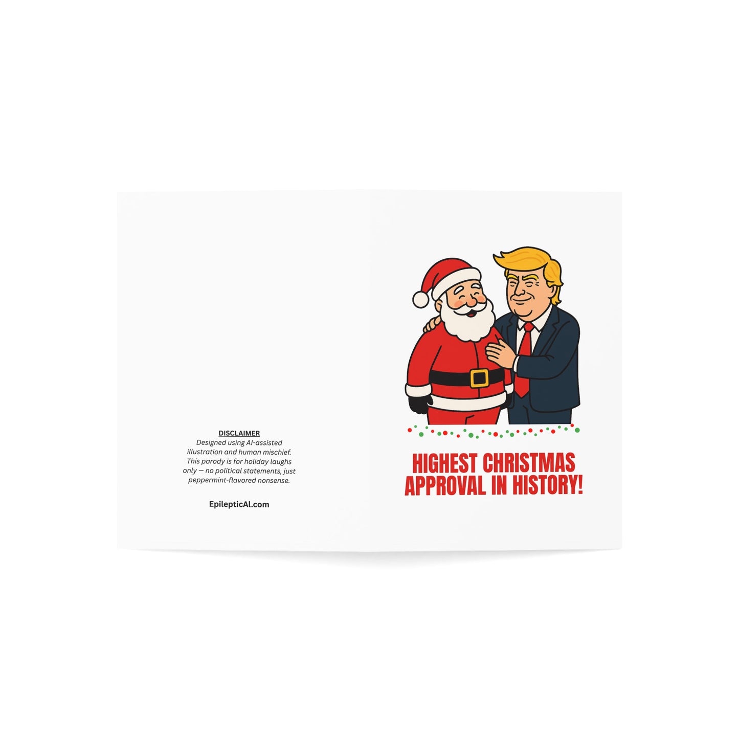 Santa’s Approval Ratings Christmas Card – Sets of 1, 10, 30, 50