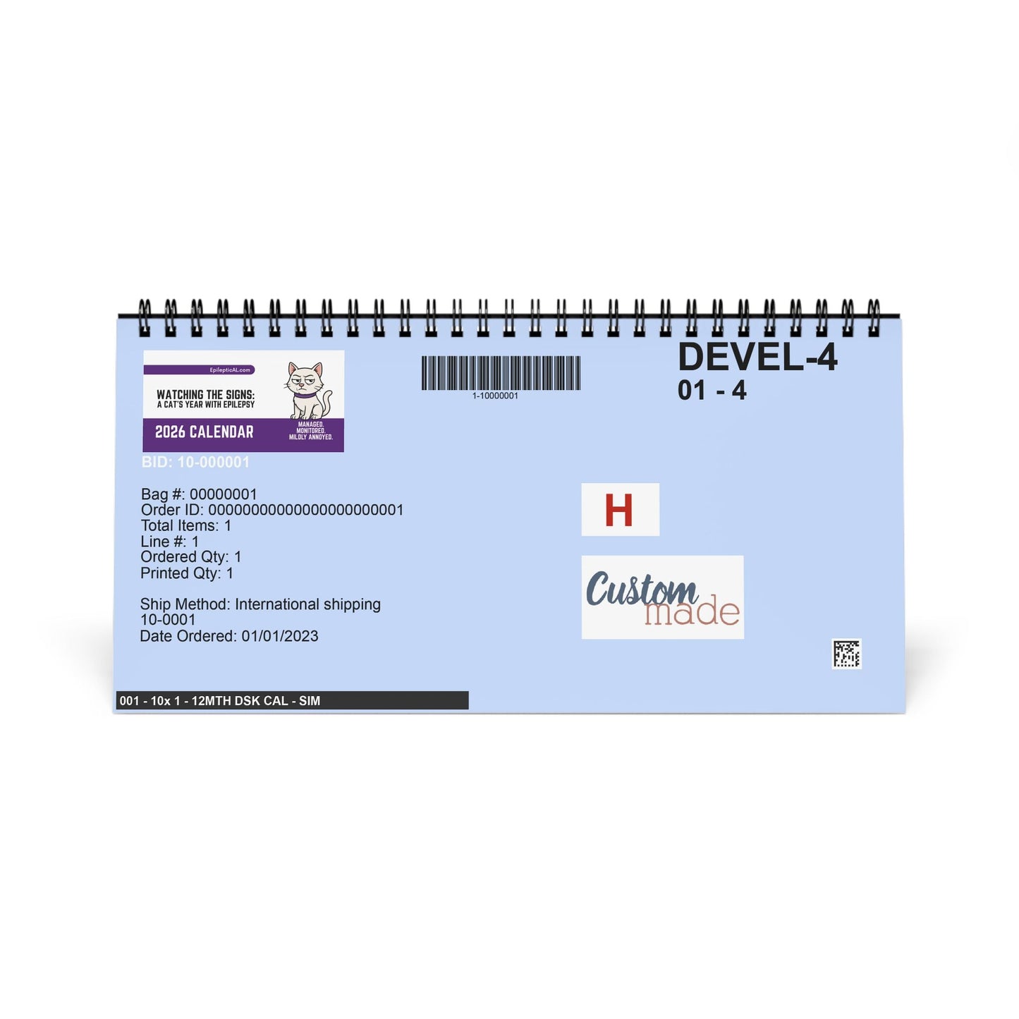 Watching the Signs: A Cat’s Year With Epilepsy Desktop Calendar