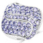 Bague de fiançailles en argent sterling avec tanzanite véritable de 3,65 carats