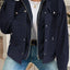 Veste zippée à capuche en tricot gaufré
