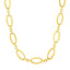 Collier en or jaune 14 carats avec maillons ovales polis