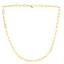 Collier en Chaîne Paperclip en Or Jaune 14k avec Diamants